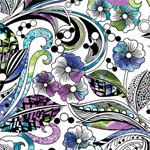 Benartex Traditions - Go With The Flow - Floral Focus, White