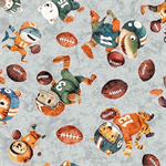 Quilting Treasures - Gridiron Gang - Player Toss, Gray