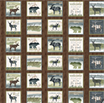 P & B Textiles - Lodge Life - Lodge Blocks Running Yardage, Brown