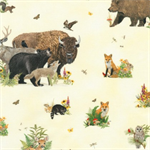 Robert Kaufman - Fernwood Friends - Forest Friends, Ivory