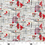 Blank Quilting - Spread The Word - Partial Letters & Words, White