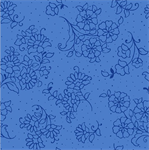 Oasis Fabrics - Paisley Story - Tonal Floral, Medium Blue