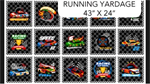 Northcott - Turbo Speed - Racing Blocks  24^ Repeat, Black/Multi