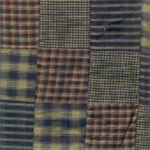 Dunroven House - Homespun Patchwork - Plaids, Navy/Tea Dye