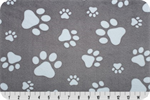 Shannon Fabrics - Cuddle Prints - Paws, Cuddle, Graphite/Snow
