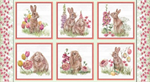 Blank Quilting - Easter Wishes - 24^ Easter Bunny Blocks, Light Green
