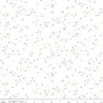 Riley Blake - Blossom, Rainbow Confetti on White