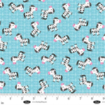 Blank Quilting - Noah & Friends - Tossed Zebras, Light Blue