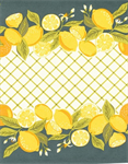 Moda - Classic Retro Toweling - 16^ Hemmed Edge - Lemon Delight, Lemon