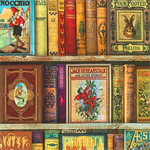 Robert Kaufman - Library of Rarities - Classic Books On A Shelf, Antique