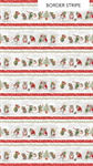 Northcott - The Christmas Mouse Flannel - Border Stripe, Gray