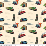 Riley Blake - Thomas & Friends - 80th Anniversary - Main Print, Cream