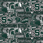 Sykel - College Prints - Michigan State, Green