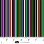 Blank Quilting - Spooky Aura Glow - Pin Stripes, Orange