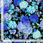 Timeless Treasures - Escapade - Floral Bouquet, Black