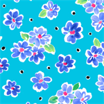 Quilting Treasures - Delilah - Tossed Floral, Dark Turquoise