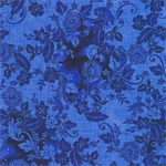 Robert Kaufman - Quilter's Linen - Garden Walk - Tonal Flowers, Night