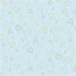 Quilting Treasures - Darling Duckies - Heart Scroll, Blue