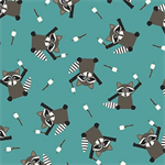 Studio E - Camping Gnomes - Marshmallow Racoons, Blue Teal