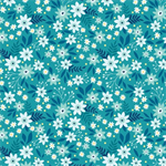 Benartex Traditions - Among the Wildflowers II - Primrose, Teal