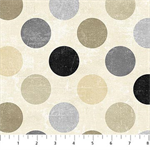 Northcott - Spot On - Black/Gray/Neutral Spots, Cream