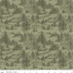 Riley Blake - Whispering Pines - Cabins, Green