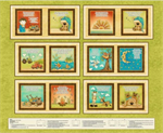 Henry Glass - Little Readers - 36^ Rest Your Head - Boy Book Panel, Lime