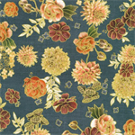 Robert Kaufman - Hello Fall - Small Flowers, Denim