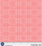P & B Textiles - Frost & Fable - Sketchy Check, Red/White