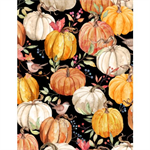 Wilmington Prints - Autumn Day - Packed Pumpkins, Black