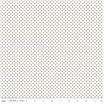 Riley Blake - Basic - Swiss Dot - Black Dots, Le Creme