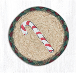 Braided Coaster - Candy Cane