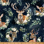 Hoffman California - Forest Fawn - Deer Wreath Portraits, Midnight