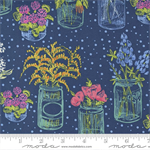 Moda - Wild Blossoms - Canning Jars, Navy