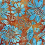 Lumin Fabrics - Bloom Grove - Large Floral, Brown Cinnamon