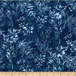 Hoffman California - Bali Batik 2026 - Leafy Branches, Navy