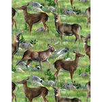 Wilmington Prints - Hidden Valley - All-Over Deer, Grass