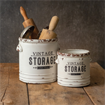 Container - Vintage Storage Container, Large