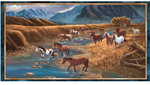 Quilting Treasures - Sundance - 24^ Mountain Horse Panel, Multi