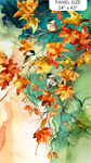 Northcott - Autumn Breeze - 24^ Leaf Bird Panel, Multi
