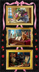 Print Concepts- Madame Victoria's Elegant Cats - 24^ Panel , Multi