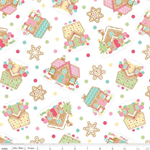 Riley Blake - Gingerbread Kisses - Main Print, White