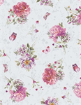 Wilmington Prints - Blush Garden - Bouquet Toss, Gray