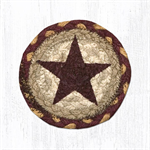 Braided Coaster - Burgundy Star, 5^