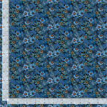 Timeless Treasures - Calico Cat - Tiny Packed Floral, Blue