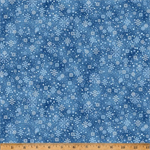Hoffman California - Midnight Perch - Mini Snowflakes, Navy/Silver
