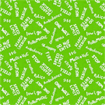 Wilmington Prints - Zip Zoom - Emergency Writing, Green