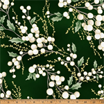 Hoffman California - Christmas Wish - White Berries, Forest/Gold