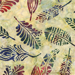 Benartex - Batiks - Bali Sandy Isle - Feather, Light Lime