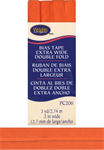 Wrights - Bias Tape X-Wide Double Fold - 1/2^ x 3 yd, Orange Peel